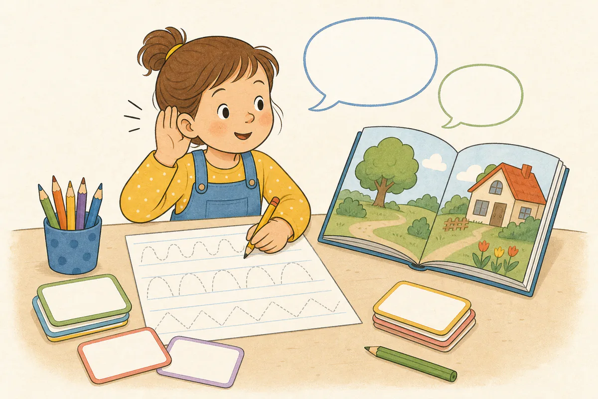 Deutsch-Arbeitsblätter für Klasse 1 erstellen – Illustration