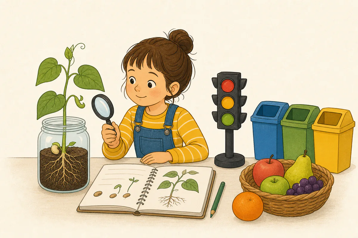 Sachunterricht für Klasse 2 vorbereiten – Illustration